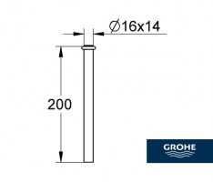 MEDIDAS ALARGADERA TUBO DESCARGA FLUXOR URINARIO GROHE